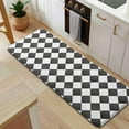 thumbnail image 5 of Black and White Checkerboard Checkered Pattern Kitchen Rug Mat,Kitchen Runner Rugs Non Skid Washable,Decorative Kitchen Floor Mats for Kitchen,Sink,Laundry,17"x47.2", 5 of 7
