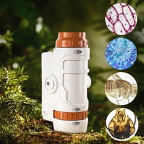 Hzrsly Kids Handheld Microscope 80x-160x, LED Lights, Portable & Safe ABS Material, Educational Science Tool with Batteries and Screwdriver Included