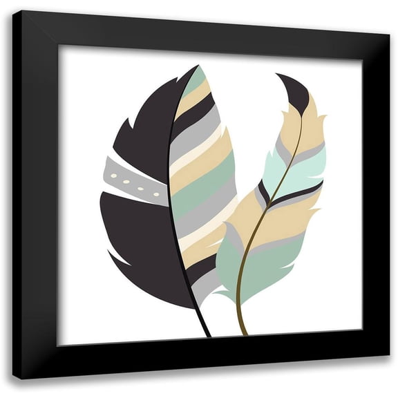 Robinson, Tamara 15x15 Black Modern Framed Museum Art Print Titled - Feather I