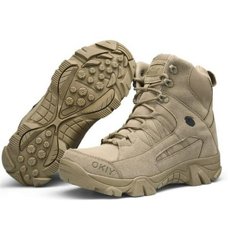 Men Army Tactical Combat Military Ankle Boots Outdoor Hiking Desert ...