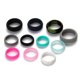 thumbnail image 2 of 5 Pcs Silicone Finger Ring Creative Glitter Powder Finger Rings Delicate Simple Joint Rings Set for Men Woman (Random Style), 2 of 3