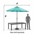 thumbnail image 4 of BrylaneHome Outdoor Tilt-And-Crank Umbrella With 8 Sturdy Steel Ribs Heavy Duty Fade-Resistant Tilting Shade Patio Garden Backyard Décor Pool Home, 4 of 6