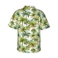 thumbnail image 3 of Balery Green Hawaii Palms Print Men's Hawaiian Shirts Short Sleeve Beach Shirt Relaxed Fit Vacation Button Down Shirts-, 3 of 9