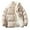 Beige, variant on Herrnalise New Men's Fleece And Thickened Cotton Coat Stand Collar Loose Solid Color Warm Casual Cotton Long Sleeve Hoodless Casual Outwear Jackets Coffee