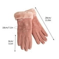 thumbnail image 3 of TERGAYEE Women Winter Warm Gloves,manipulatescreen Phone Windproof Lined Thick Gloves,Soft Lining Suede Texting Gloves for Ladies Sports Driving, 3 of 5