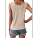 thumbnail image 2 of Camisetas Sin Mangas para Mujer, Suéteres de Punto , Chalecos con Cuello en V, Ropa Informal, Conjuntos de Moda de Verano 2025 Albaricoque M, 2 of 7