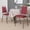 Burgundy Patterned Fabric/Gold Frame, variant on Emma + Oliver 4 Pack Trapezoidal Back Stacking Banquet Chair in Navy Pattern Fabric - Gold Frame