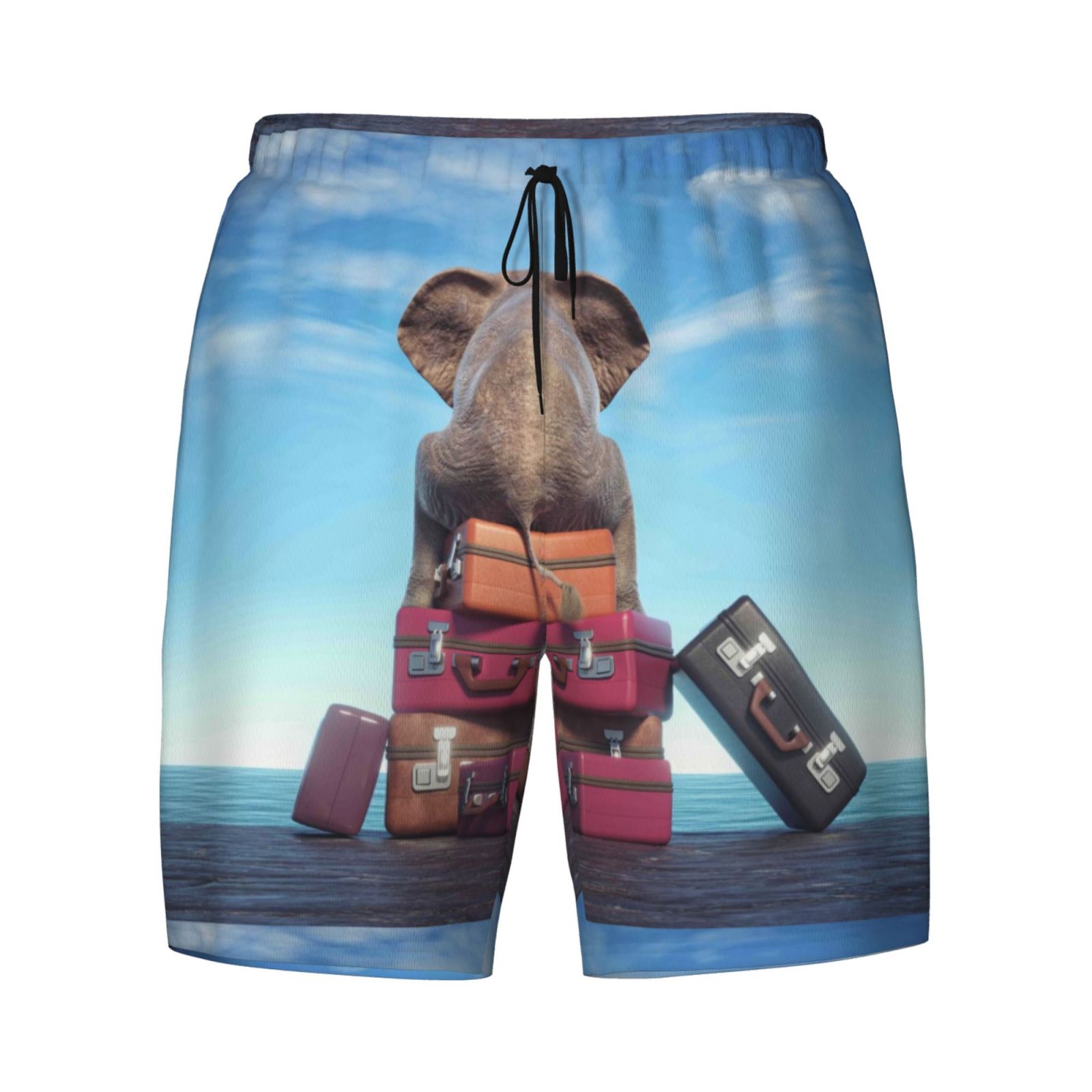 Xecao Elephant Sits for Men's Swimming Trunks Swim Trunks Quick