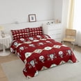 thumbnail image 2 of Erosebridal Aztec Bedding Set King,Southwestern Comforter Set Exotic Bull Skull Duvet Insert,Dream Catchers Bed Quilt Ethnic Tribe Feather Design Western Animals Room Decor,Red, 2 of 6