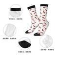 thumbnail image 5 of Honeii Chili Print Adult Socks,Crew Socks,Casual Calf Socks,Daily Wear Socks for Men & Women, Perfect for Sports, Casual and Everyday Use, 5 of 6