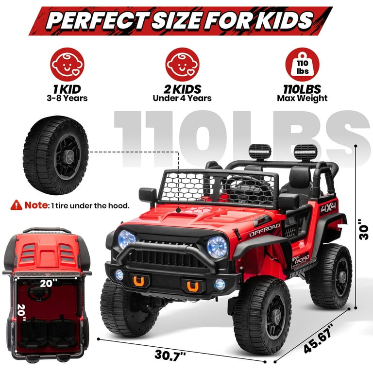 ミニカー EXCITE POWER 4WD RACING COURSE Joyracer Electric Kids Car, 4x4 24V 2-Seater, 800W Motor