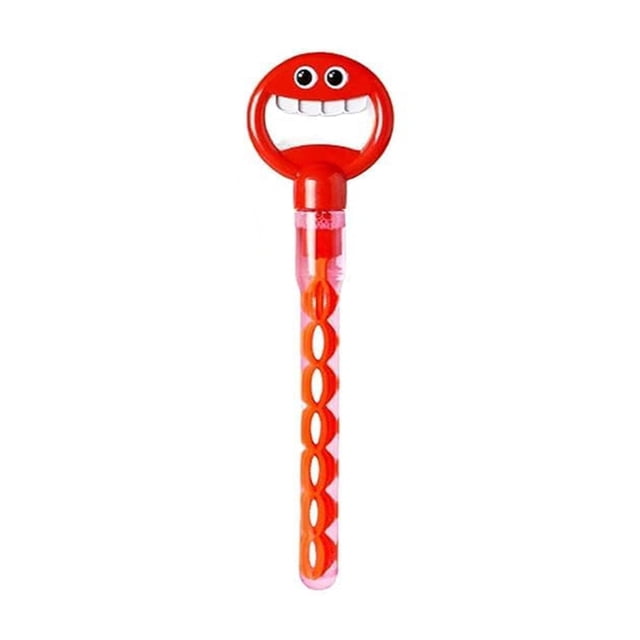 Varita de burbujas con 32 agujeros y cara sonriente de Luckky con recambio de burbujas, varita de burbujas para niños, varita de burbujas de 5 garras para niños, máquina de burbujas para recuerdo de