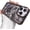 Black, variant on Glitter Butterfly Shiny Case for iPhone 16 15 14 13 12 11 Pro Max Plus Diamond Bling Sparkly Rhinestone Girls Pink Cute Cover(for iPhone 13 Promax/Black)