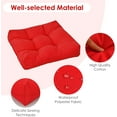 thumbnail image 5 of YEXJ Set of 4 Tufted Patio Cushions, 4" Outdoor Seat Cushions, Waterproof & High Elasticity for Comfortable Sitting Experience, Square Chair Cushions for Indoor Outdoor Use-2-Red, 5 of 12