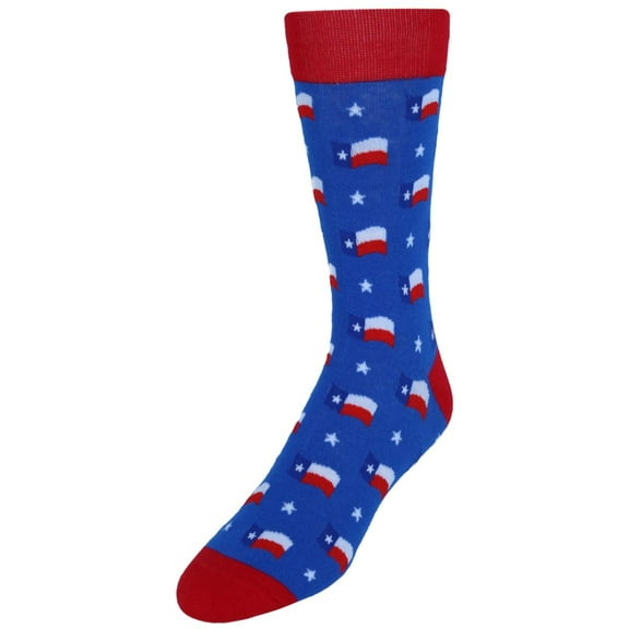 CTM Texas State Flag Novelty Dress Socks (1 Pair) (Men)