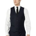 thumbnail image 5 of Caravelli Men's 60503 3-Piece Single Breasted Slim Fit Vested Suit - Navy - 50 Regular, 5 of 13