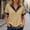Beige, variant on Women's Short Sleeve Top 2026 Trendy Patchwork Button Lapel Collar V-Beck Pullover Shirts Business Dressy Spring Fashion Outfits Clothes