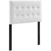 Modway Emily Tufted Button Headboard, Twin, White