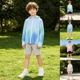 thumbnail image 2 of LRen Boys Rash Guard Hoodie UPF 50+ Long Sleeve Swim Shirt Kids Sun Protection Fishing Shirt Toddler to Youth Summer Beach Outdoor Tops, 2 of 9