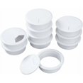 thumbnail image 1 of Jinsinto White Desktop Cable Wire Grommets Plastic Grommet Cord for Desktop PC Computer 60mm 10 Pieces,-, 1 of 5