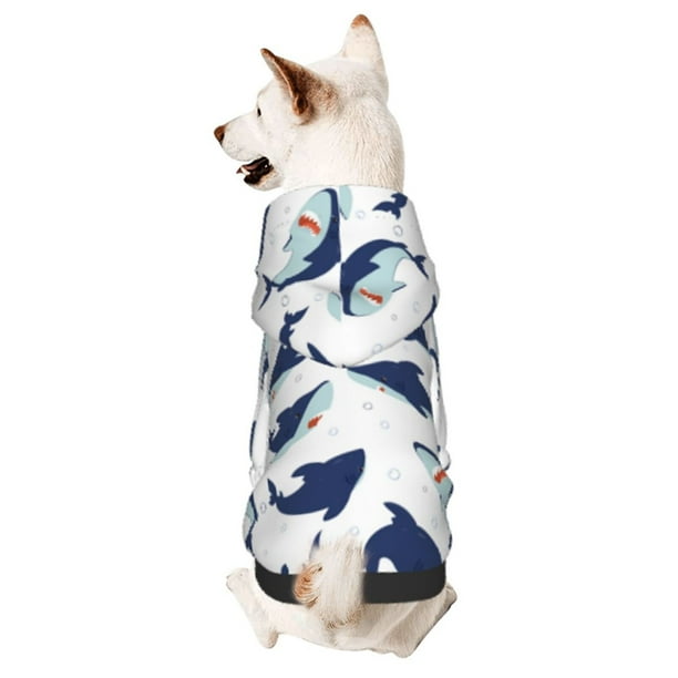 Balery Cute Shark Sudadera con Capucha para Perros Pequeños – Ropa para Mascotas, Disfraz para Perros y Gatos, Ideal para Fiestas y Cosplay-Large