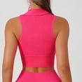 thumbnail image 3 of yillto Womens Crop Tank Collared V Neck Golf Tops Tennis Athletic Sports Workout Tshirts for Women, 3 of 5