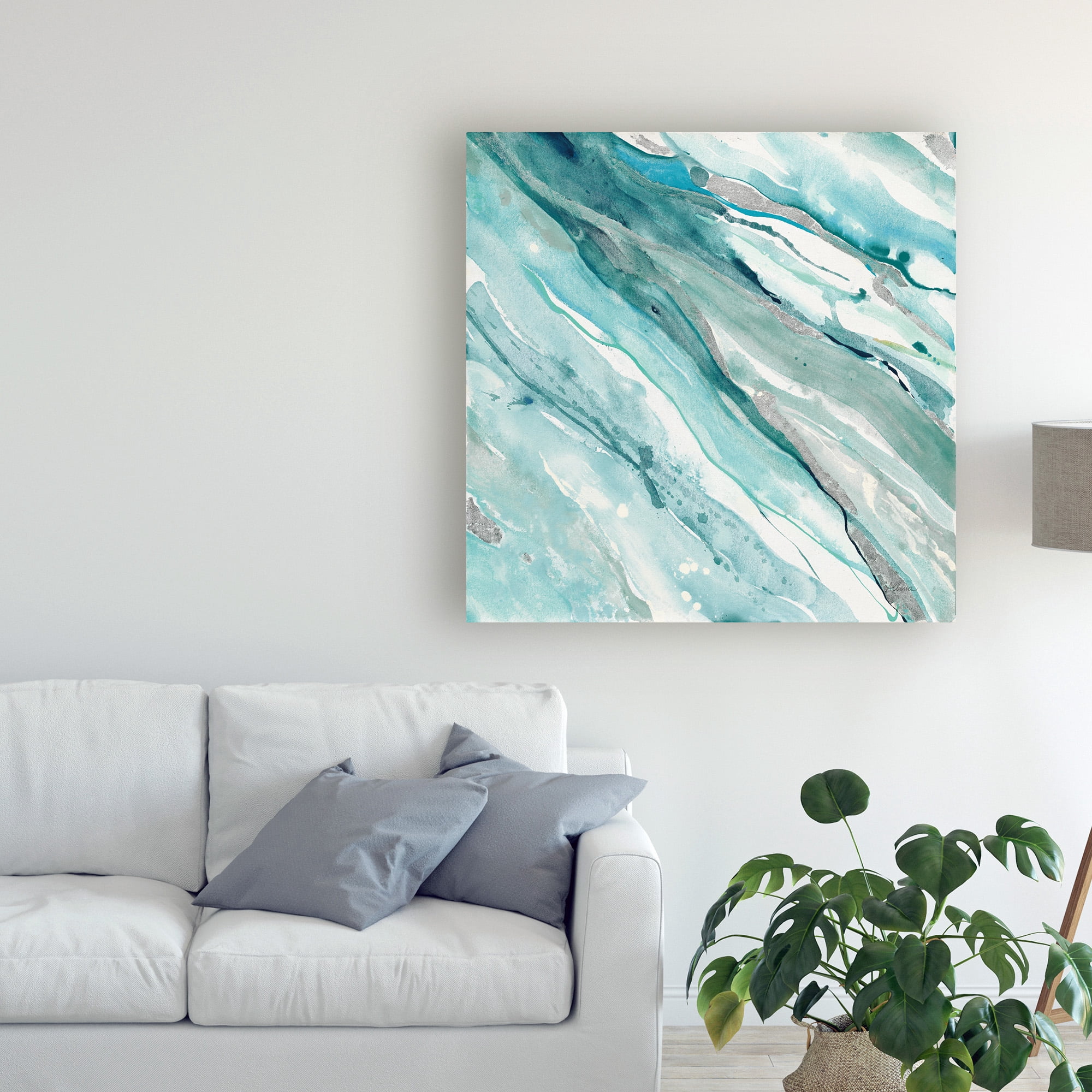 Trademark Fine Art 'Silver Springs II Blue Green' Canvas Art by Albena Hristova