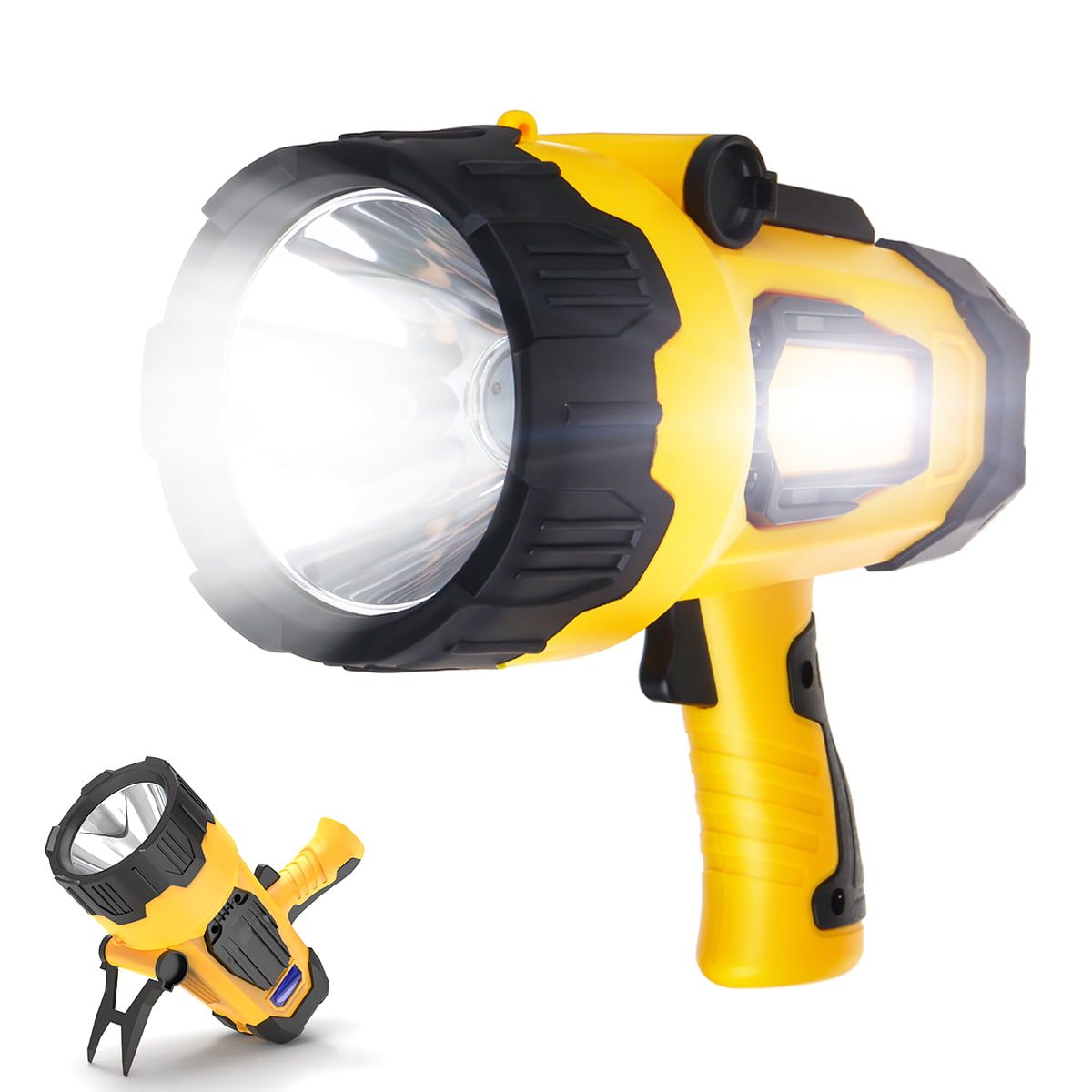 Portable Rechargeable Spotlight LED Bright Large Handheld Flashlight Spot Lights 