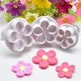 thumbnail image 5 of 3Pcs Flower Plunger Cookie Cutter DIY Blossom Flower Cake Fondant Cake Mold, 5 of 6