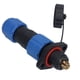 thumbnail image 3 of Conector de alimentación industrial para aviación, macho y hembra, con brida, resistente al agua IP68, SP137 (250 V, 5 A), 3 of 14