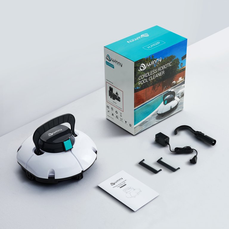 Cordless Robotic Pool Cleaner - 75 Min Runtime For Above-Ground Pools Up To 645 Sq.Ft, Self-Parking