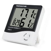 Peggybuy Thermomètre d'intérieur numérique Hygromètre HTC-1 Horloge de mesure de l'humidité de la température ambiante