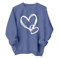 thumbnail image 3 of Ruyang Oversized Sweatshirt for Girls Kids Long Sleeve Loose Fit Pullover Casual Fall Winter Love Pattern Sweater Tops, 3 of 9