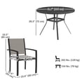 thumbnail image 3 of Outsunny 5 Piece Outdoor Dining Set with Round Table and 4 Stackable Chairs, 3 of 10