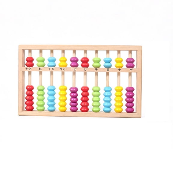 Lazsy 2 Pack Wooden Japanese Abacus Learning Math Toy for Kids Classroom Homeschool