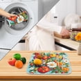 thumbnail image 3 of Yayeee Dish Drying Mat for Kitchen Counter 16" x 18" Microfiber Super Absorbent Coffee Decorative Pad, Pink Floral Tomatoes, 3 of 9