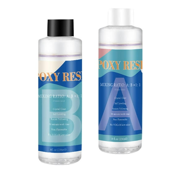 KLKCMS MagiDeal Epoxy Resin, Crystal Resin Kit, Epoxy Casting for Blue sticker
