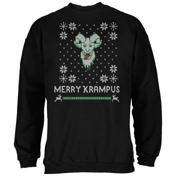 Old Glory Mens Christmas Merry Krampus Ugly Xmas Sweater Long Sleeve Sweatshirt