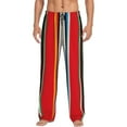 thumbnail image 2 of Lsque Mexican Serape Blanket Stripes Print Men's Pajama Pants, Lounge Pant - Comfortable Home Wear,Elastic Waistband, Stylish Design-XX-Large, 2 of 9