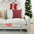 thumbnail image 4 of Funda para cojín lumbar de copo de nieve de Navidad | Funda de almohada de poliéster | Acento decorativo de sofá | Diseño multicolor | 45x45cm | Tela suave, transpirable y gruesa | 1 Pack, 4 of 6