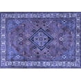 thumbnail image 1 of Ahgly Company Machine Washable Indoor Rectangle Persian Blue Traditional Area Rugs, 4' x 6', 1 of 4