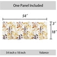 thumbnail image 3 of Burnt Orange Black Floral Kitchen Curtains Valances for Windows Fall Autumn Harvest Leaf Flowers Rod Pocket Small Valance Window Treatments Half Short Curtain 45x18 Inch for Bathroom Living Room, 3 of 7