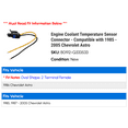 thumbnail image 2 of Engine Coolant Temperature Sensor Connector - Compatible with 1985 - 2005 Chevy Astro 1986 1987 1988 1989 1990 1991 1992 1993 1994 1995 1996 1997 1998 1999 2000 2001 2002 2003 2004, 2 of 2