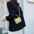 thumbnail image 5 of Mini bolsos elegantes de cuero PU para mujer, bolso de hombro para compras de viaje callejero, bolsos cruzados de mensajero con solapa a la moda, 5 of 5