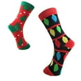 thumbnail image 2 of JZROCKER Christmas Novelty Socks Men Women Cute Light Bulb Santa Patterned Holiday Socks, 2 of 11