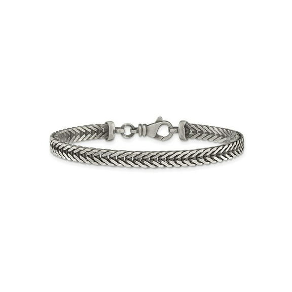 Mens Sterling Silver Franco Link Chain Bracelet 8 inches for Men