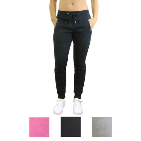 Women's Tech Joggers With Side Zipper Pockets - SLIM FIT