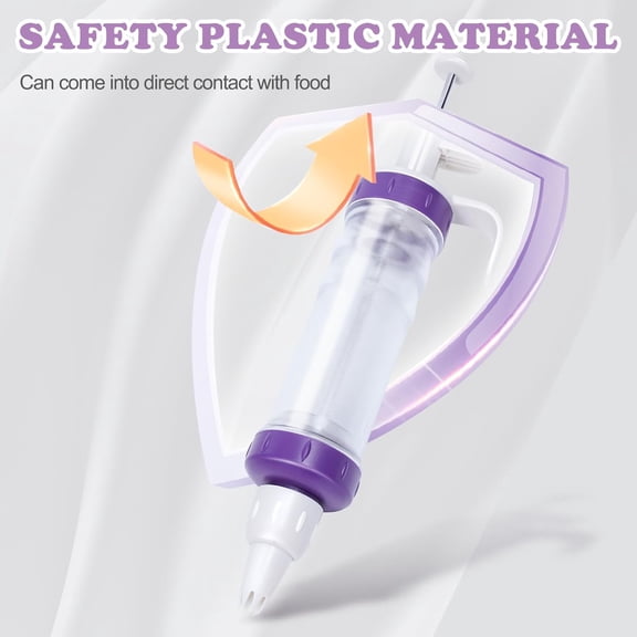 Cake & Dessert Decorating Kit – Syringe Icing Dispenser with 7 Tips, Frosting Piping Gun for Cupcakes, Cakes, Cookies & Baking Projects