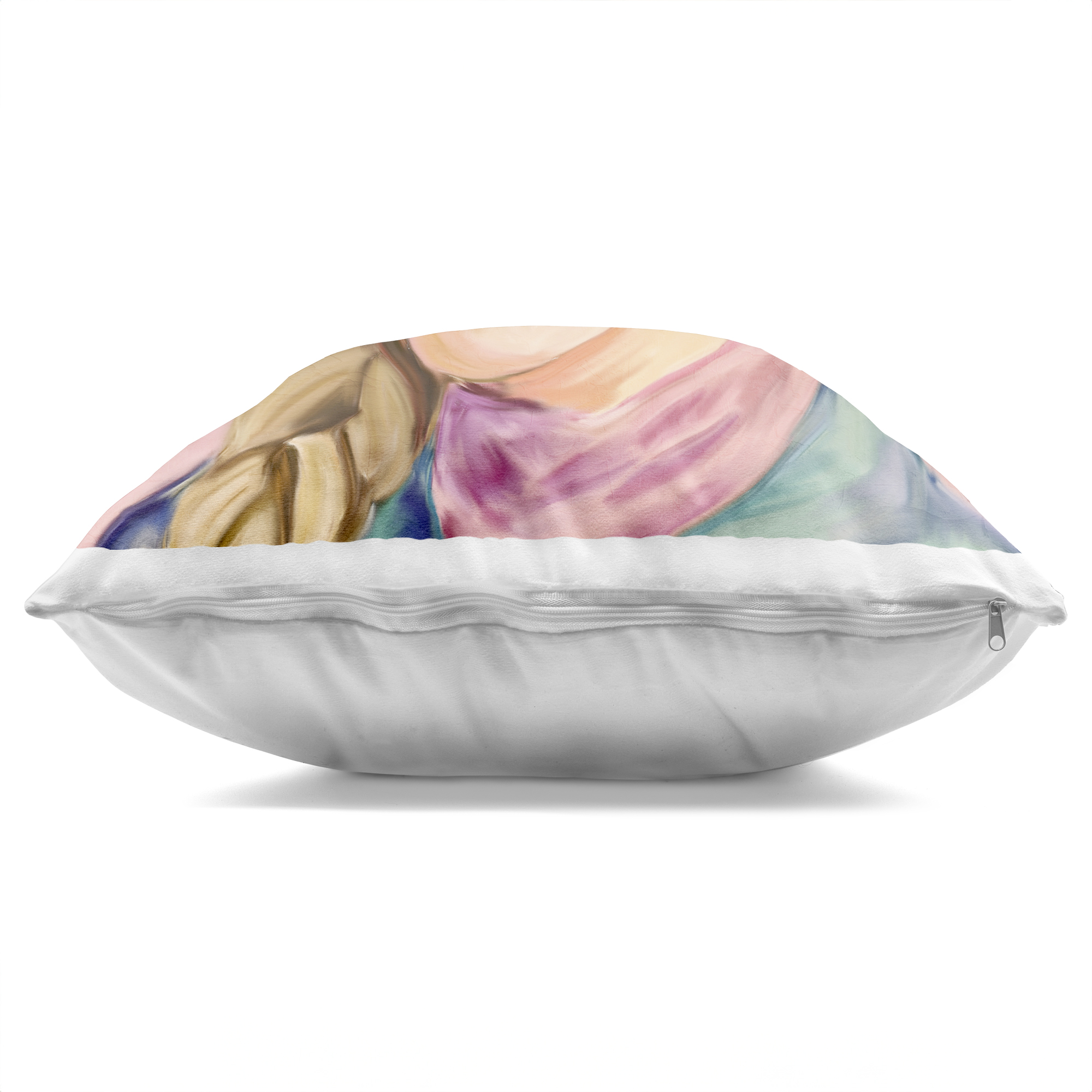 Stupell Industries Pastel Cowgirl Gaze Beneath Hat Decorative Printed Throw Pillow, design by Kim Allen