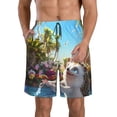thumbnail image 1 of Balery Playful Hedgehog Forest Pond Traje de Baño Estilo Hawaiano para Hombre, Shorts de Secado Rápido con Bolsillos-3X-Large, 1 of 6
